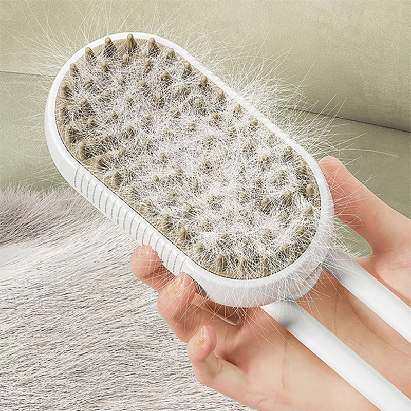 SteamGroomer Pro™ — 3-in-1 Electric Steam Brush for Dogs & Cats